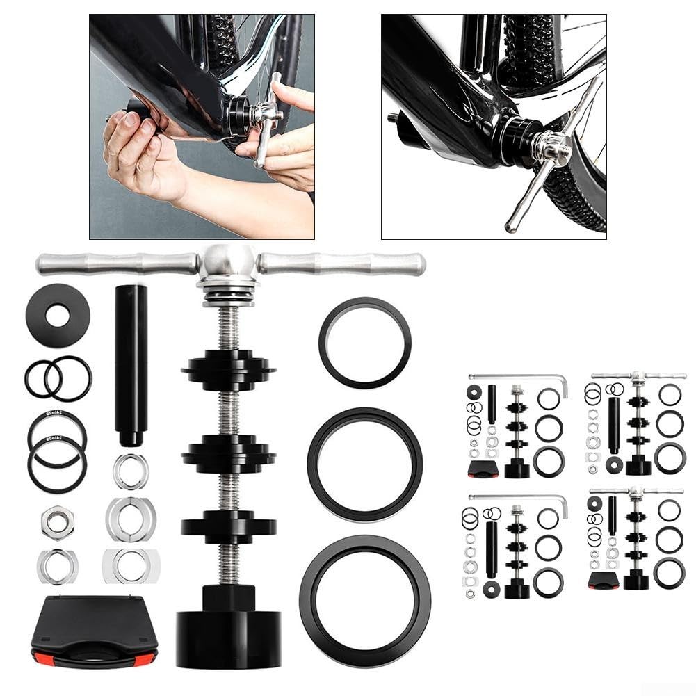 Kit de prensa de rodamientos de bicicleta, kit de herramientas de instalación y extracción de pedalier de bicicleta para ejes PF30 BB386
