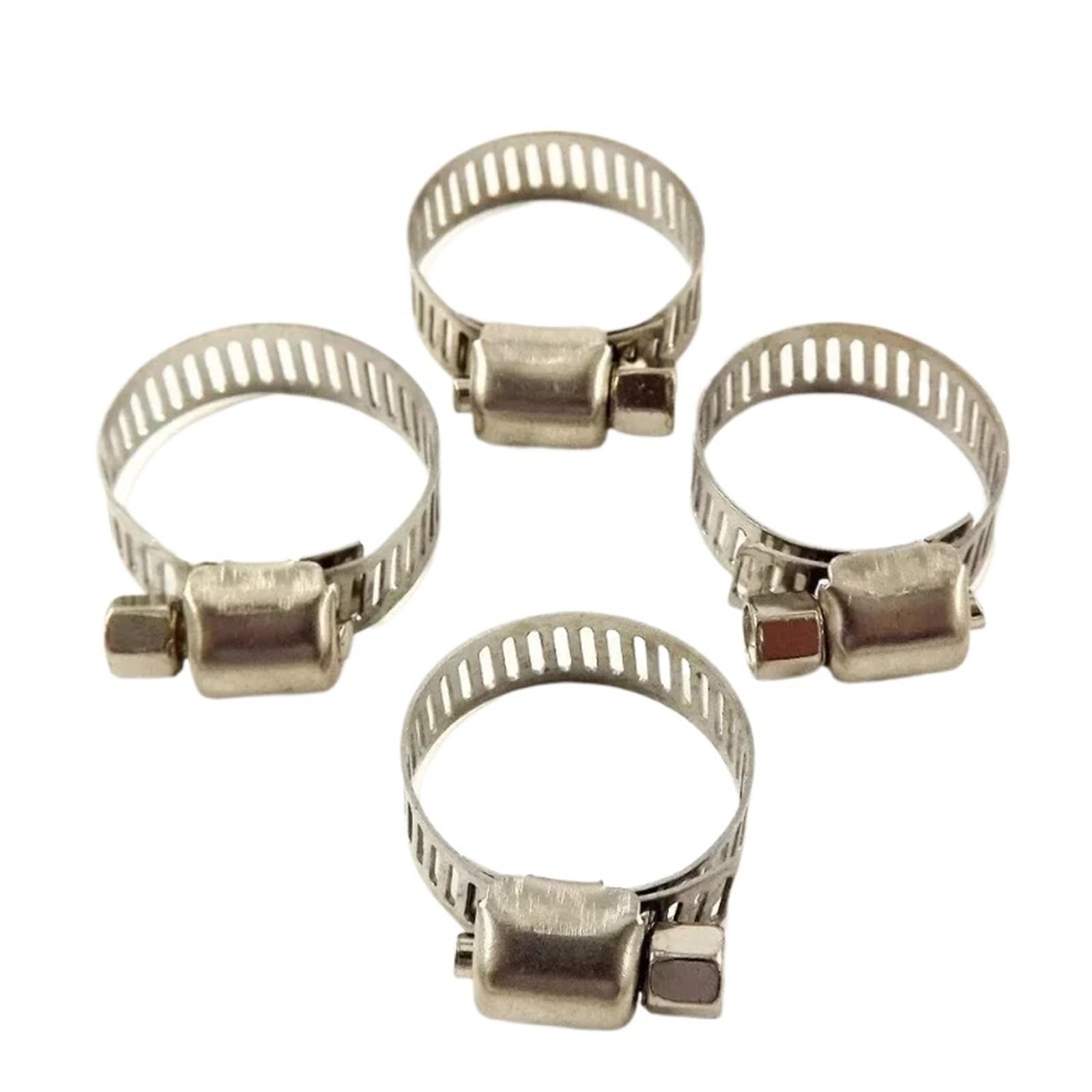 Verstellbare Schlauchschelle 50-teiliges Schlauchklemmen-Set – Schneckengetriebe-Klemmen aus Edelstahl(50pcs 8-12mm)