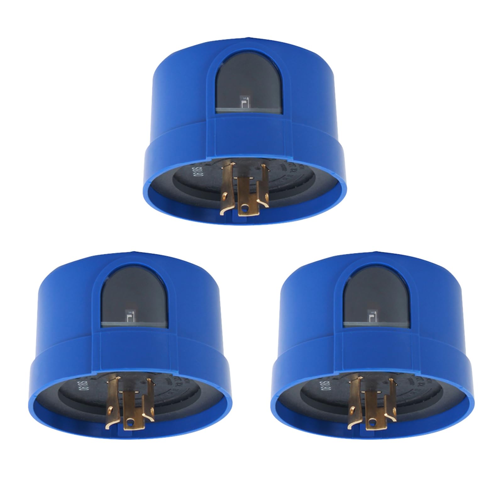 GBAYSA 3 Pack Photocell for Outdoor Light,Auto On Off Photo Sensor Switch with Twist Lock,Dusk to Dawn Photoelectric Light Control for LED Street/Barn