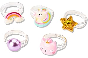 Girls Adjustable Plastic Play Rings Kids Dress Up Rings