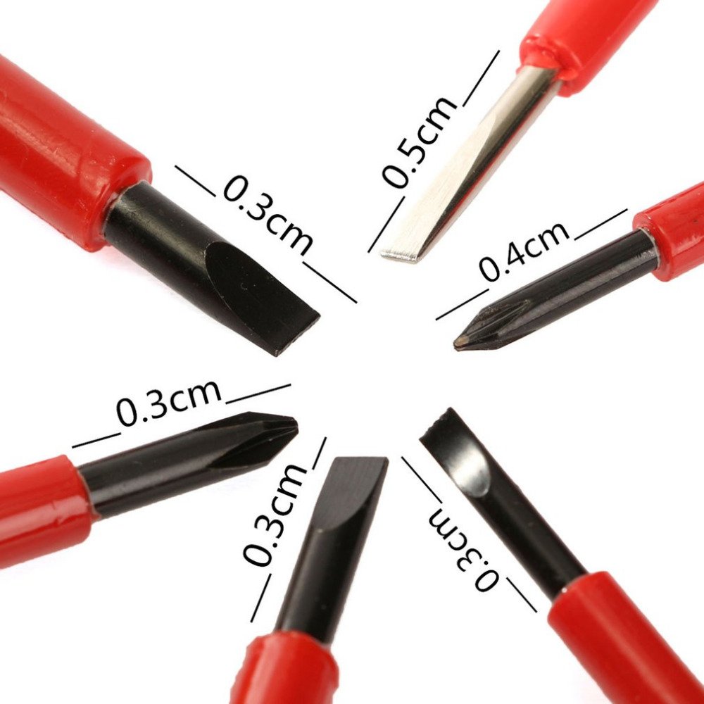 6pcs/set professionale manico ergonomico set di cacciaviti elettricista isolato multi cacciavite strumento di cacciavite