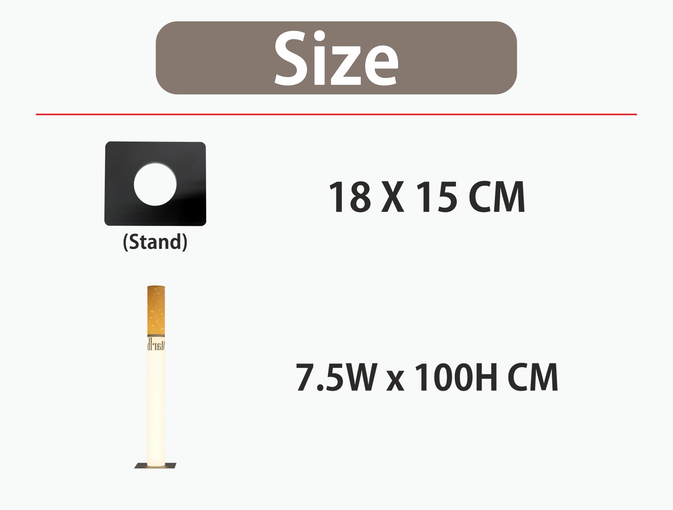 Grandeur Floor Lamp - Modern Orange & White LED Light -7