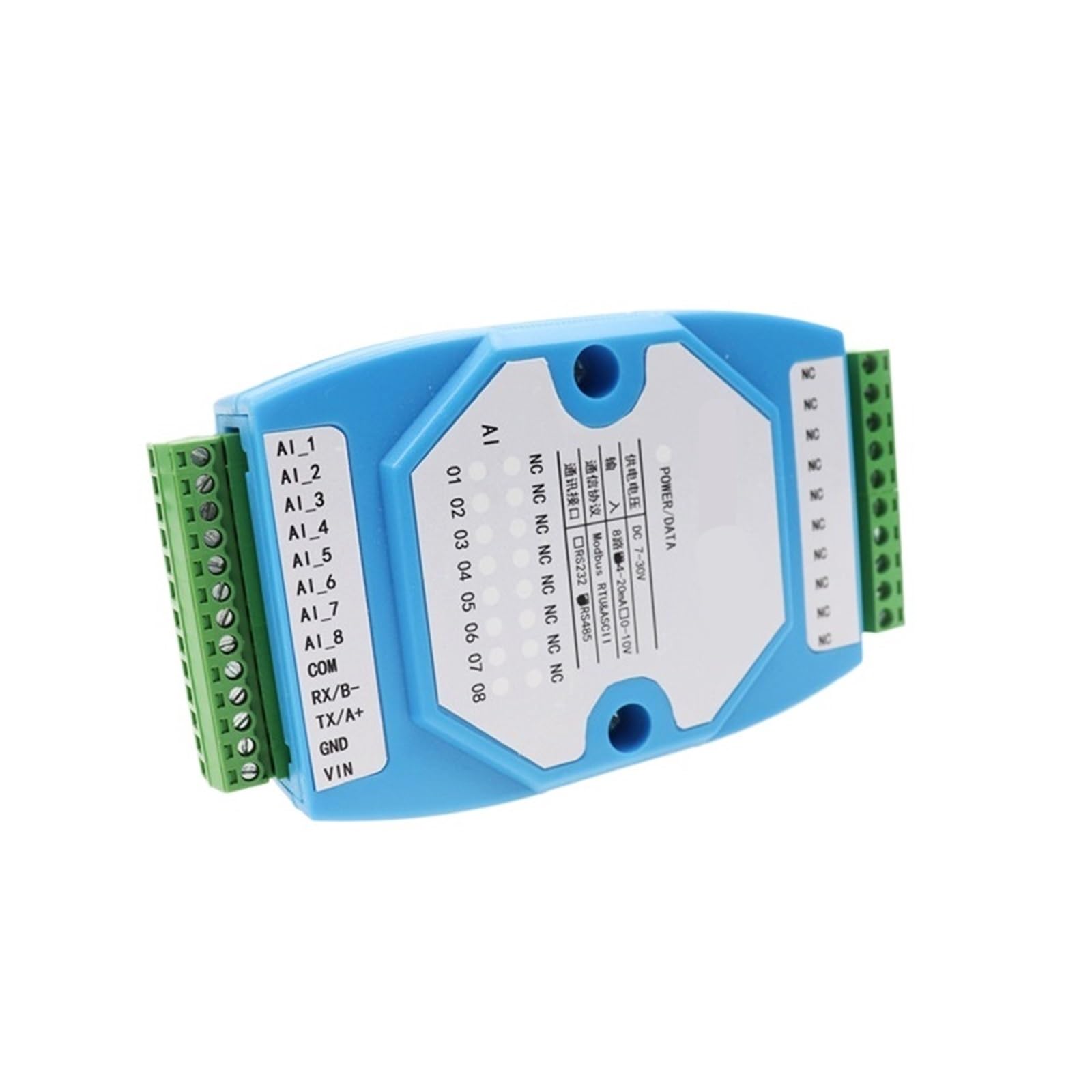 KSZHZYMGX 0.2% Level Signal Collector With 35MM Guide Rail(4way 0-10v to rs485)
