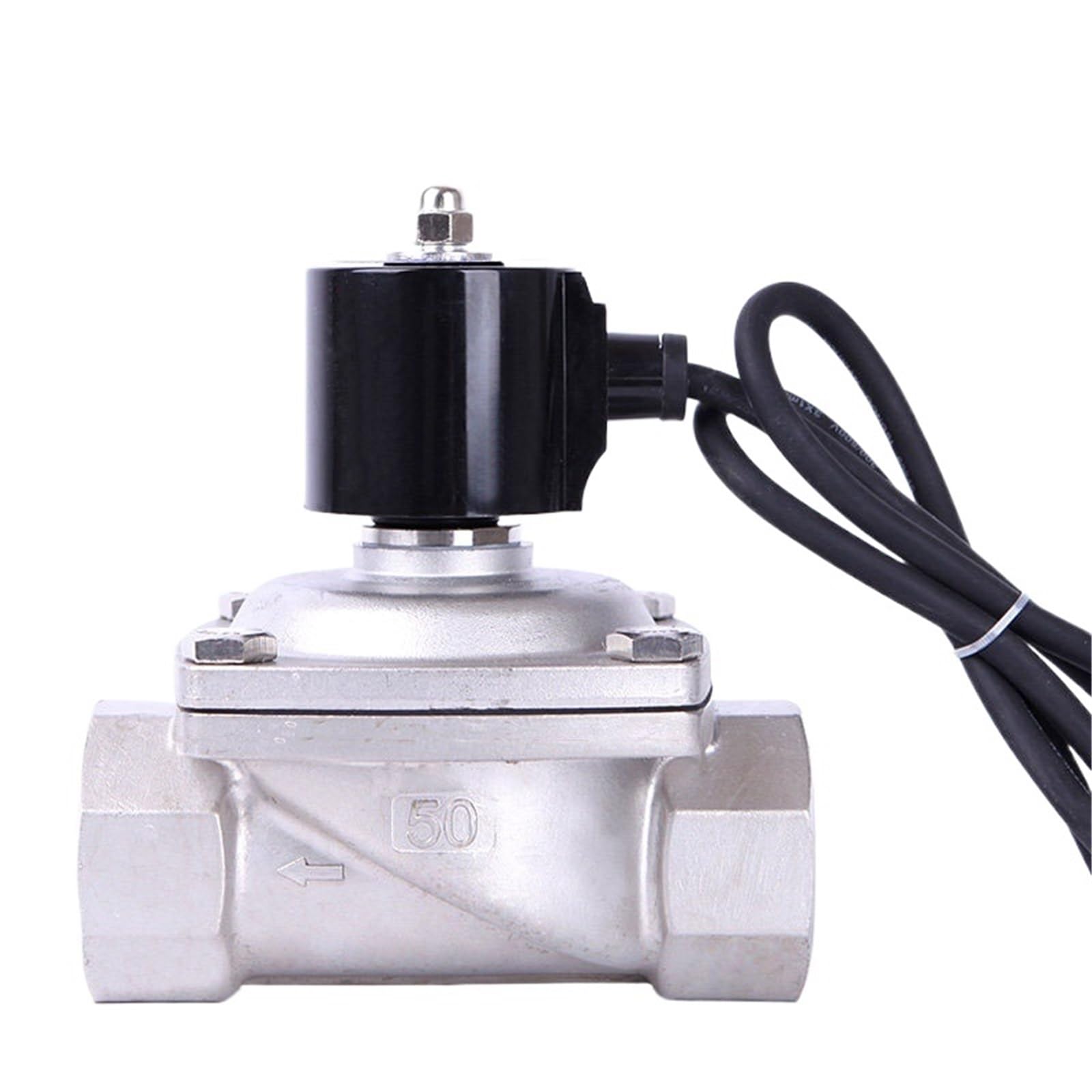 2" Stainless Steel Normally Closed Solenoid Valve 2 Way Solenoid Valve(NPT_220VAC)