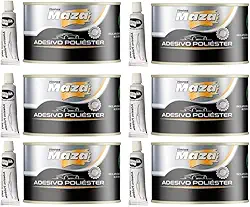 Kit 6 Massa Poliester Automotiva Adesivo Funilaria 750g Premium Maza