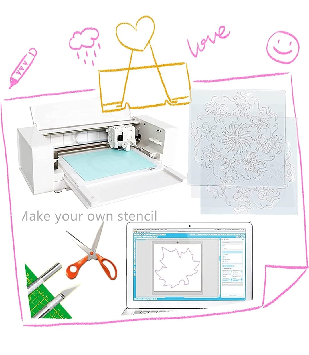 Mylar Stencil Sheets - DIY Template Material -4 Mylar Stencil Sheets - DIY Template Material -4