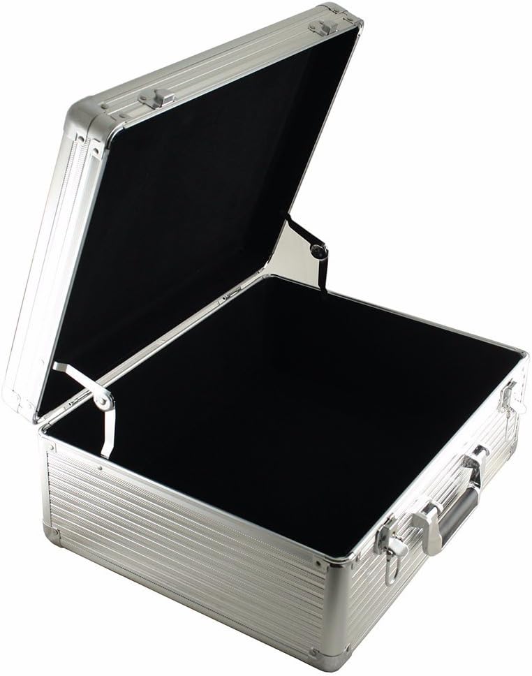 EXMAX Aluminum Alloy Case for Carring The Wireless Tour Guide System, Church, Assistive Listening System Device, Tool, Instrument, Equipment Exhibition,etc(440 x 360 x 180mm,Silver)