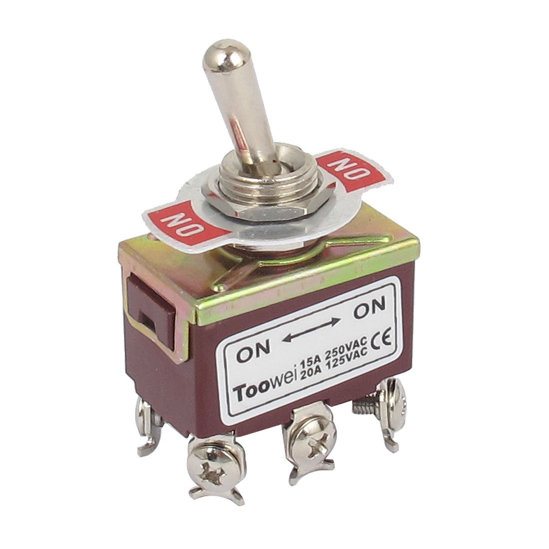 uxcell AC 250V/15A 125V/20A 6 Screw Terminals On-On 2 Position DPDT Toggle Switch