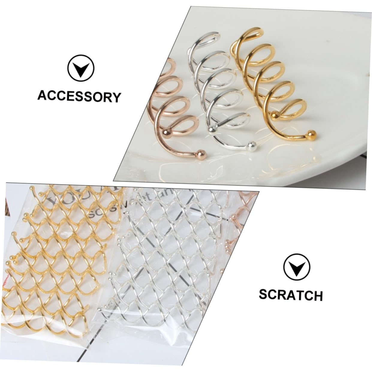 POPETPOP 90pezzi Spirali Clip Per Pinze Vite Per Acconciature Eleganti Accessori Per Donne e Sposa