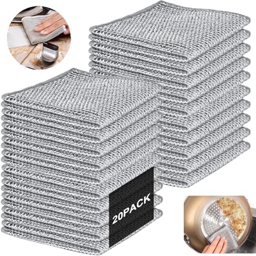 Opiniones y reviews de Utensilios de limpieza para comprar online. 45 SOZOMO 20 PCS Trapos de Limpieza de Alambre Multiusos,Lavar Platos en Húmedo y Seco Paño,Trapos de Alambre Multiusos,Trapo de Doble Capa,Almohadillas de Fregar Metálicas...