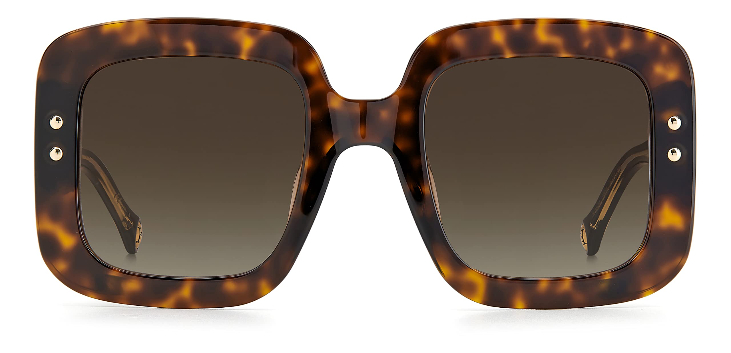 Carolina HerreraBrown Shaded Lens Square Sunglass Full-Rim Havana Frame - 20497408652Ha