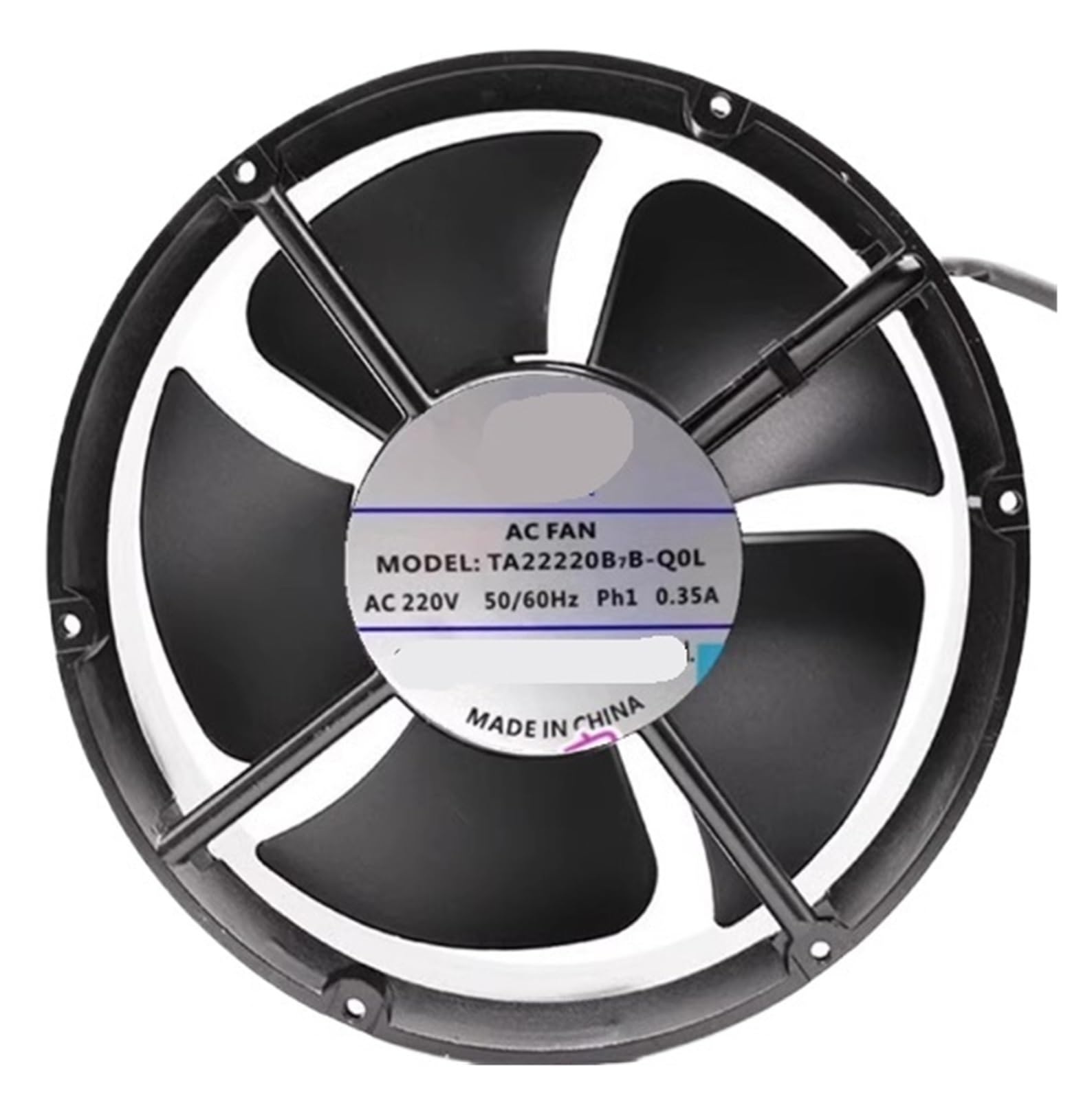 Lzikkgki One Color Ta22220b7b-Q0l Ac 220V 0.35A 220X220x60mm Cooling Fan