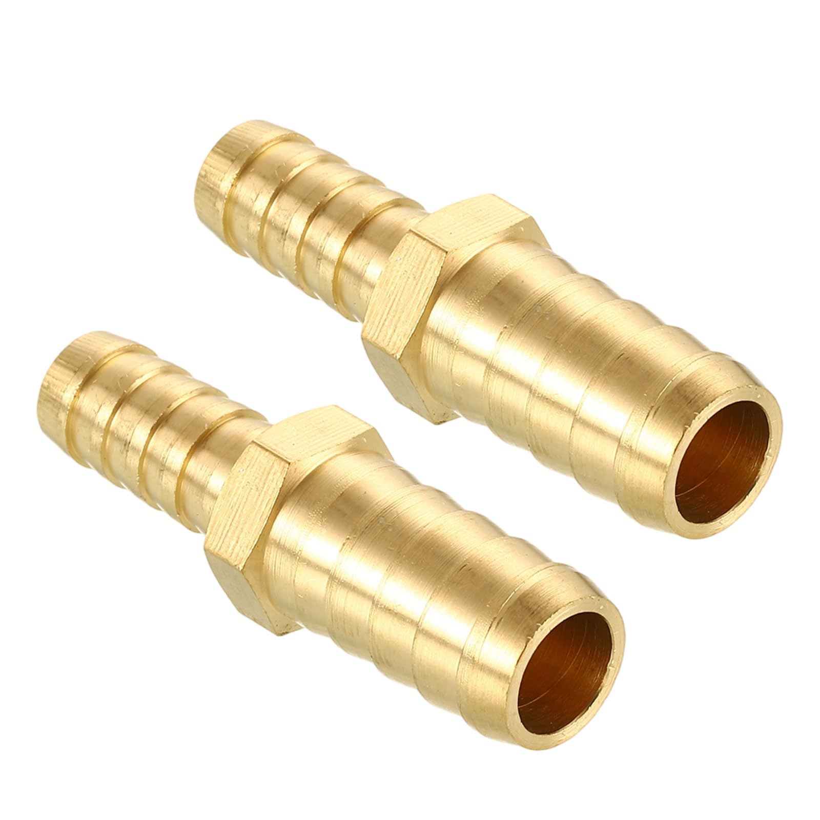 Kozelo Pack of 2 Solid Brass Hose Barbs Fittings 1"(25.5mm) Hose Barbs to 3/4"(20mm) Fittings for Home Machines Massage Bathtubs