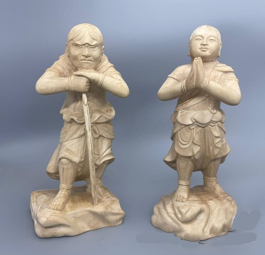 Amazon｜仏像 制咤迦童子 矜羯羅童子 桧木 こんがら せいたか 不動明王