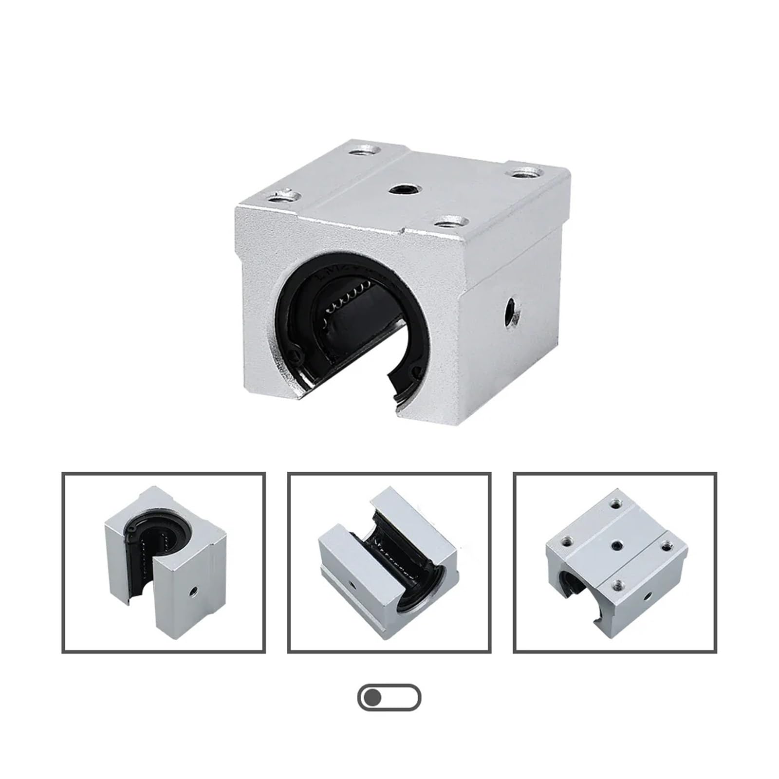Lot de 4 blocs coulissants SBR16UU for guides linéaires SBR16, roulements à billes, support linéaire, chariot for routeur CNC