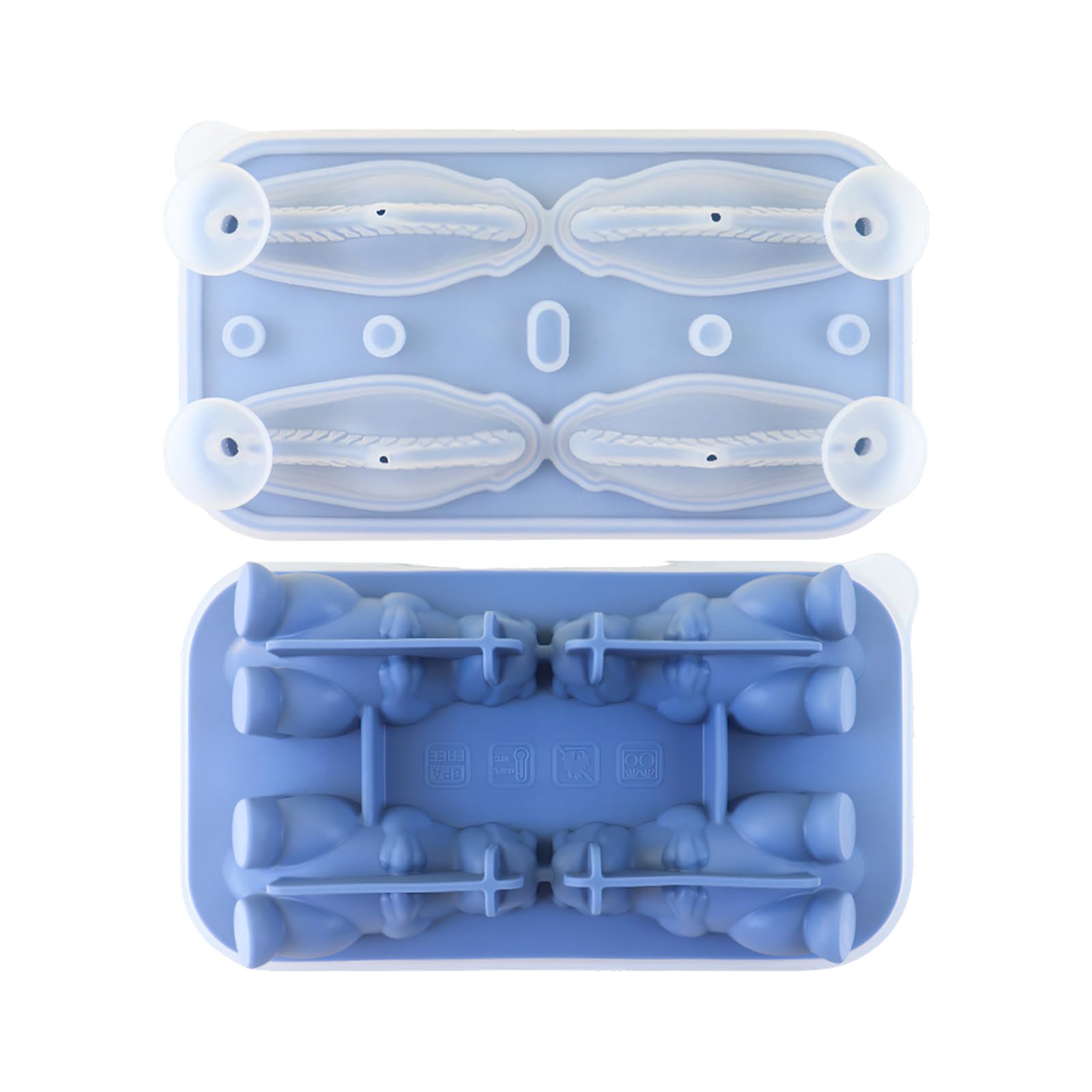 NVOQILIN Creative Dinosaurs Shape Ice Cubes Maker Fun Freezing Cubes Maker for Cocktails and Childrens Themed Event Silicon Dinosaurs Molds
