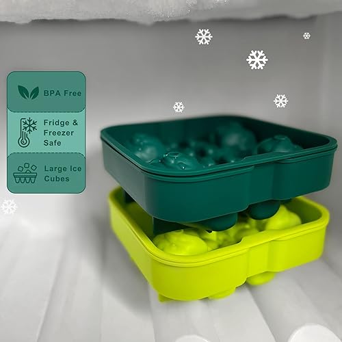 Miniatura 4 de Moldes de hielo Bulldog de 4 agujeros con forma divertida, bandeja de silicona para cubitos de hielo para congelador, bricolaje 3D de fusión lenta