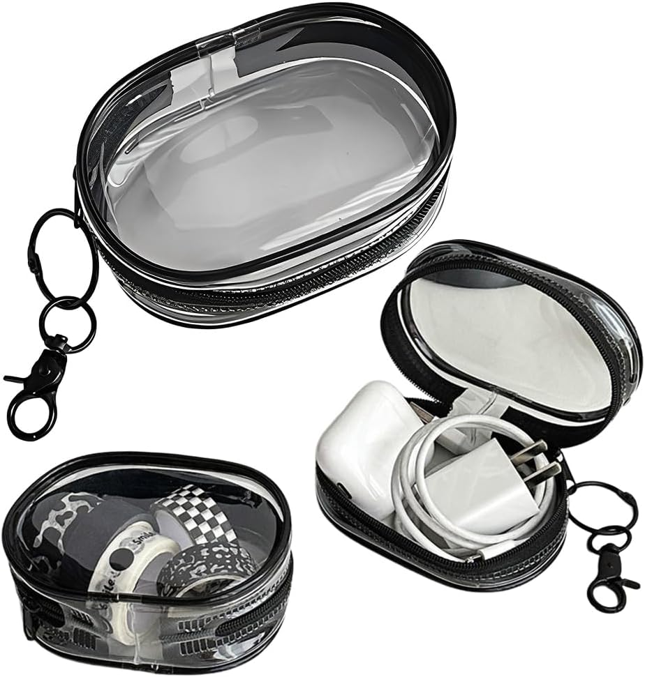 Waterproof Travel Cable Organiser Bag, Portable Electronics Clear Travel Organizer Bag, Double Layer Tech Pouch, Small Capacity Travel Organiser, Tech Bag Cable Case for USB Drive Power Bank Waterproof Travel Cable Organiser Bag, Portable Electronics Clear Travel Organizer Bag, Double Layer Tech Pouch, Small Capacity Travel Organiser, Tech Bag Cable Case for USB Drive Power Bank