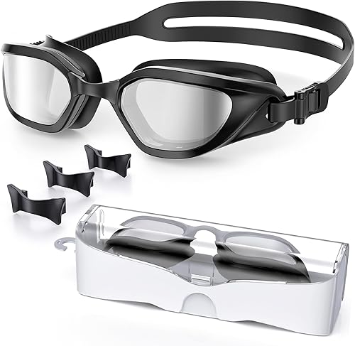 Miniatura 15 de Gafas de Natación, Gafas de Natación Unisex para Adultos Anti Niebla Anti UV Sin Fugas Visión Amplia para Hombres Mujeres Jóvenes Negro/Púrpura