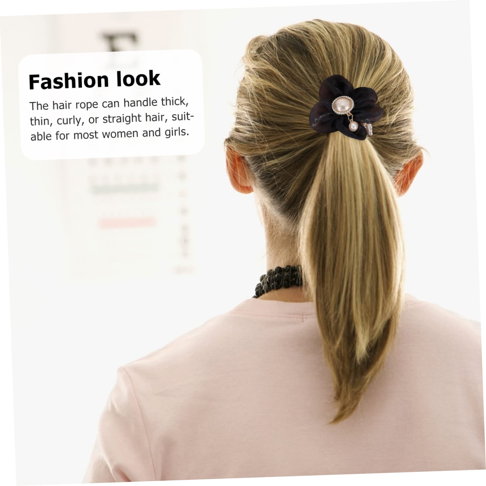 LALAFINA 20stücke Teiliges Kreativer Haargummis Mit Sonnenblumen-design Und Perlen Für Mädchen Und Für Geeignet Modisches Haarschmuck-accessoire