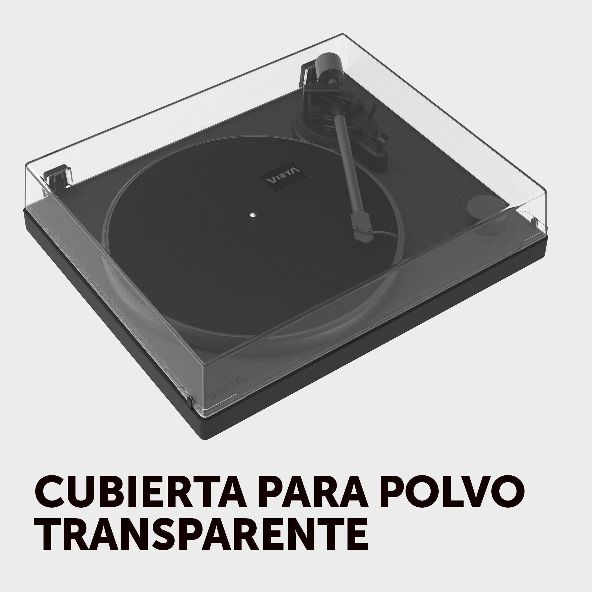 Vieta Pro | Tocadiscos de Vinilo Bluetooth con cápsula Audio Technica, Cable RCA. Toca Discos estéreo con Plato de Aluminio de 300mm y Velocidad de 33 a 45rpm. Giradiscos Alta Fidelidad G3000