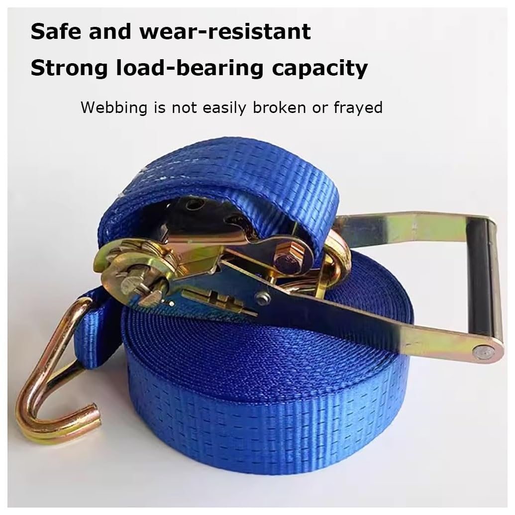 Correas de Carga de carraca de, Paquete de Correas de Amarre de carraca, Amarre de carraca Doble Gancho en J .(24m/944.9in)