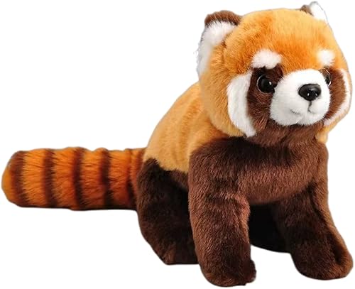 Juguete de peluche de panda rojo, animal de peluche realista, juguete de simulación suave de 11.02 pulgadas, relleno de algodón PP, regalos para