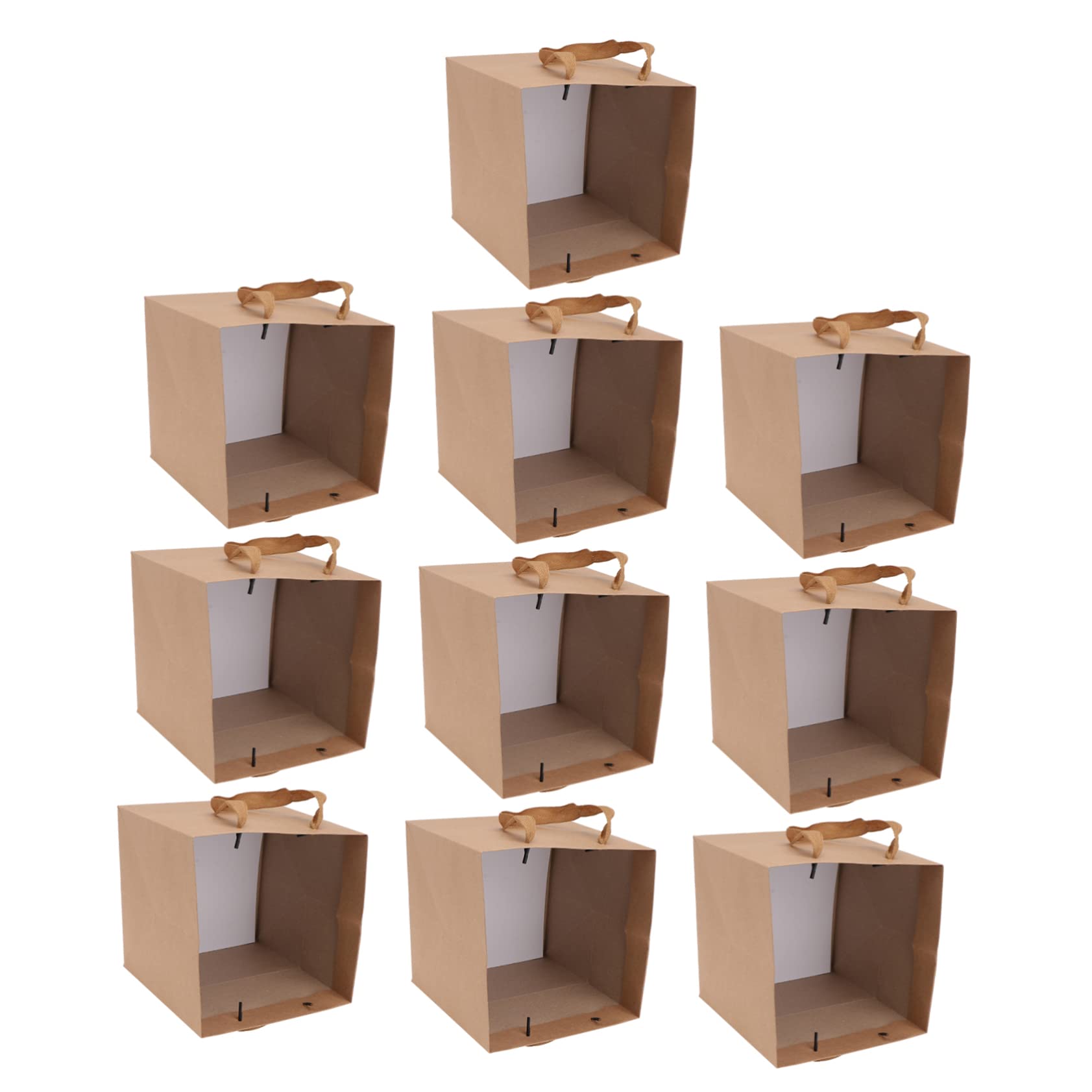 Homoyoyo 10 pezzi Sacchetti Kraft Marrone Borse Alimentare per Feste Regali e Packaging Biscotti Snack Caramelle Confezioni Party
