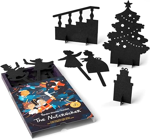 PAPATON Shadow Theater - Los marionetas de sombra del cascanueces para niños kits de narración de historias para espectáculo de marionetas de sombra