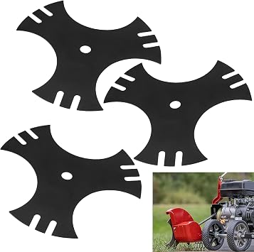 3 Pcs Universal Edger Blade 9" x 9" 1/2 Center Hole, 3-Side Star-Slotted Edger Blade for Craftsman, MTD, Mclane 2059, Stens, Les-co, Power Trim Most Lawn Edger 375-411