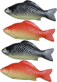 POPETPOP 4pcs Simulation Crucian Carp Model Desktop Toys Artificiales para Home Decoration Fake Fish Toy Fish Food Display Puzzle Toys Simulation Fish Ornament PVC Fish Toy