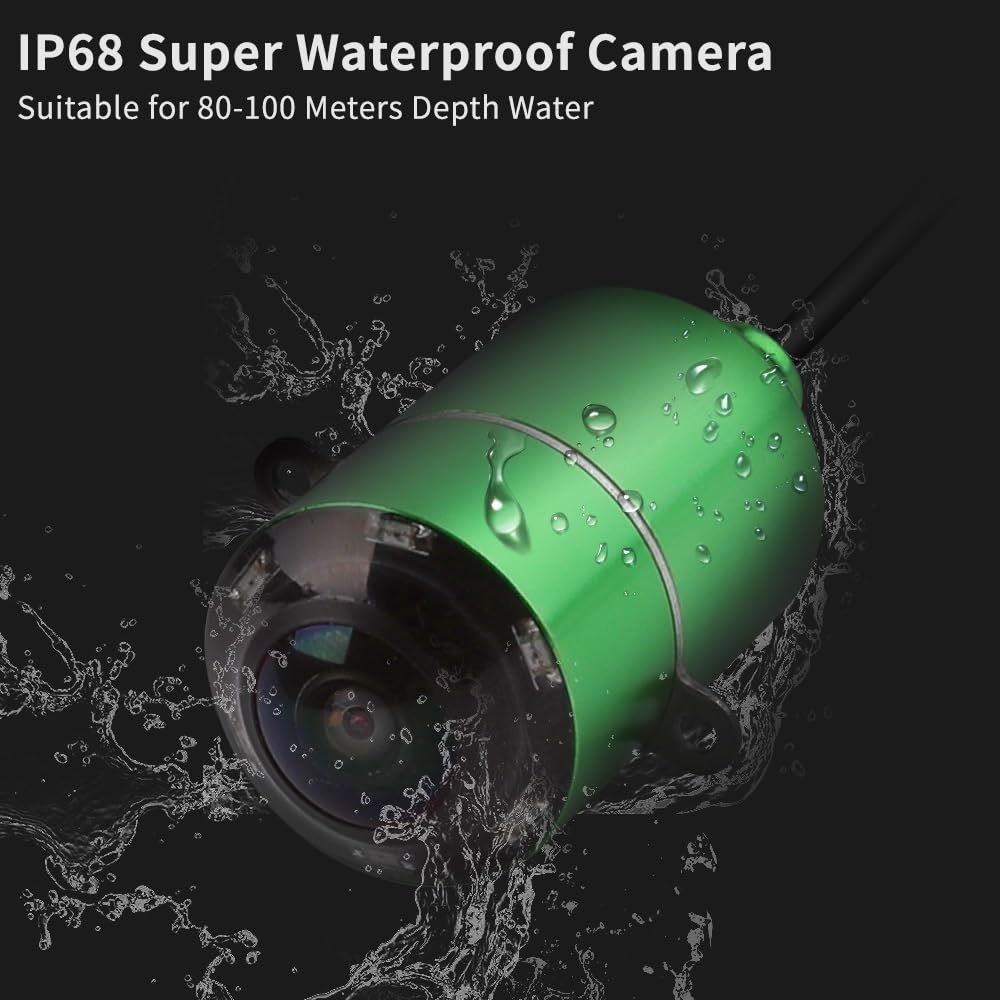 Kit de buscador Peces vídeo, cámara Pesca, visión Nocturna Oscura, Pantalla Monitor LCD 4,3/5 Pulgadas, Dispositivo Conjunto subacuática 80-100m Profundidad Barco del Lago de Hielo(4.3 Inch)