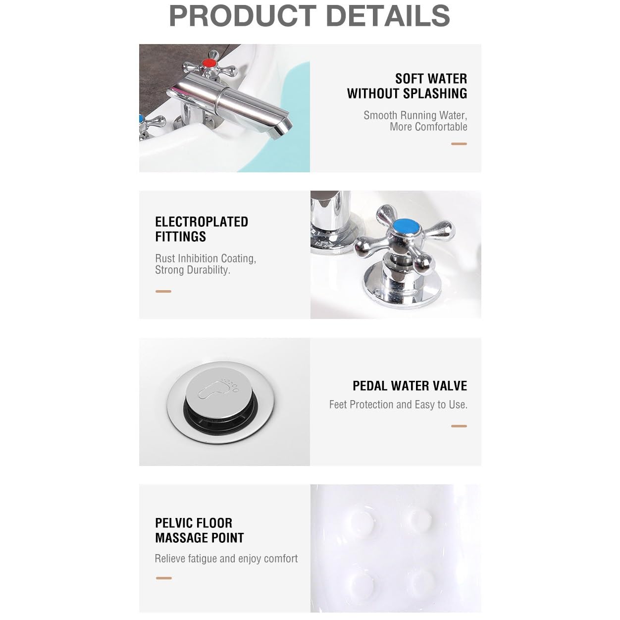 Cuenco de SPA para baño de pies Grandes Tina de baño de pies Masajeador Aliviar el Estrés de Los Pie para Pedicura Desintoxicación y Masaje Tienda de Masajes Salón de Belleza Familia.