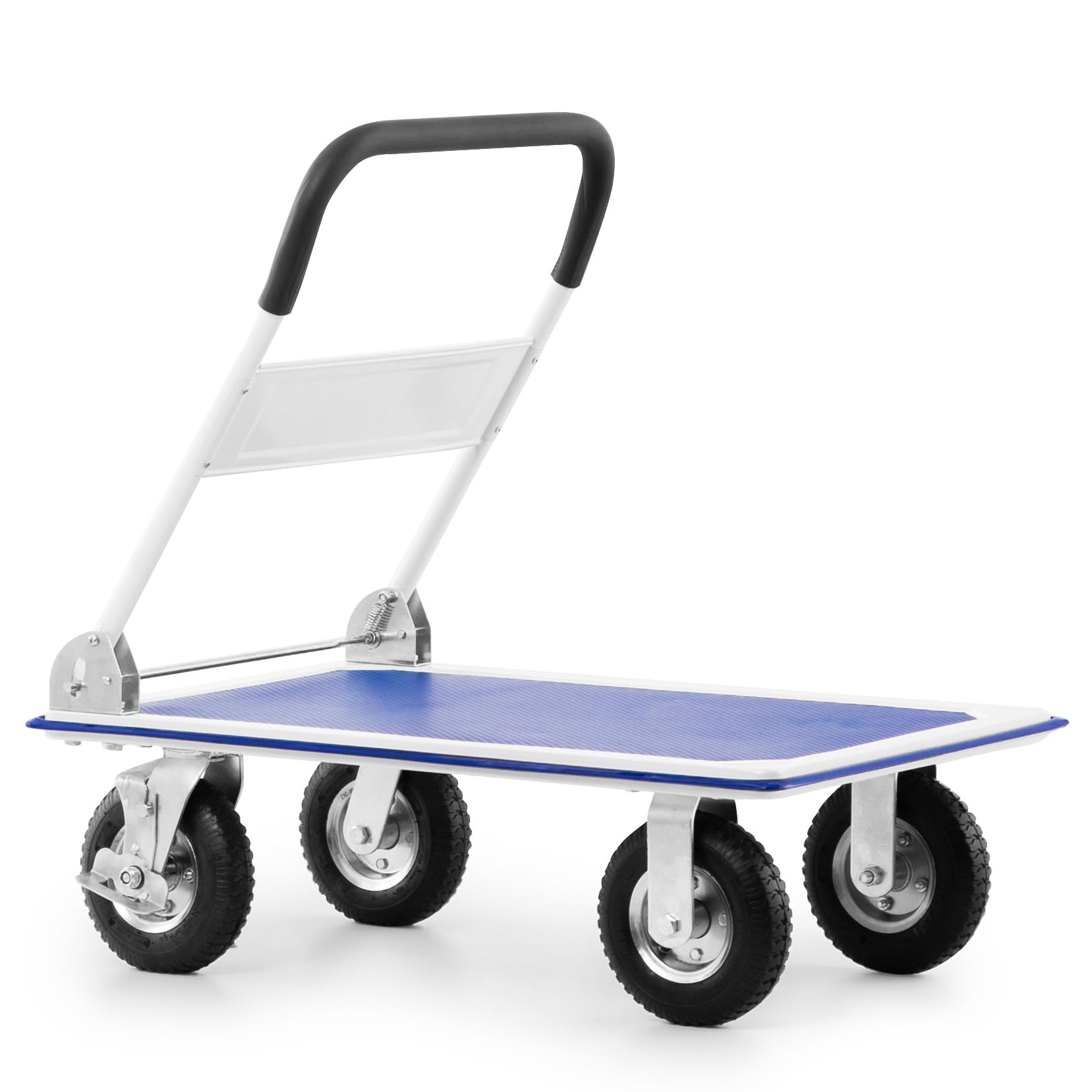 Pallit CARRY-R Carrello a Piattaforma Pieghevole - Portata 300 kg, Ruote Pneumatiche, Piano 880x580 mm, Carrello per Trasporto con Pianale Antiscivolo
