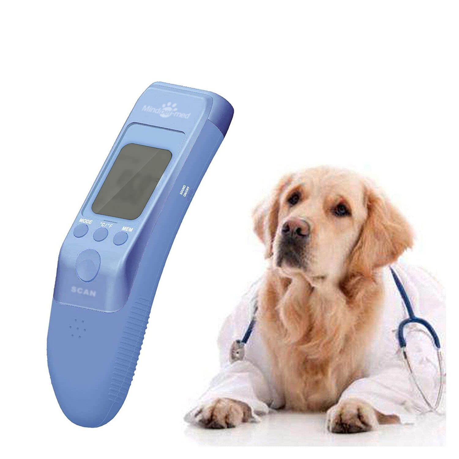 Pet Thermometer for Dogs, Cats, Animals, accurately Measures pet Ear Temperature, C/F Switchable