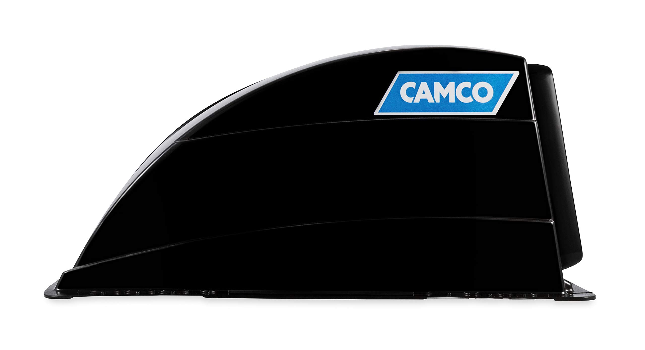 Camco Cubierta de ventilación de Techo, Permite una ventilación de Alto Flujo en tu Caravana, Lluvia o Sol, fácil Limpieza, Accesorios de instalación incluidos, Negro (21015)
