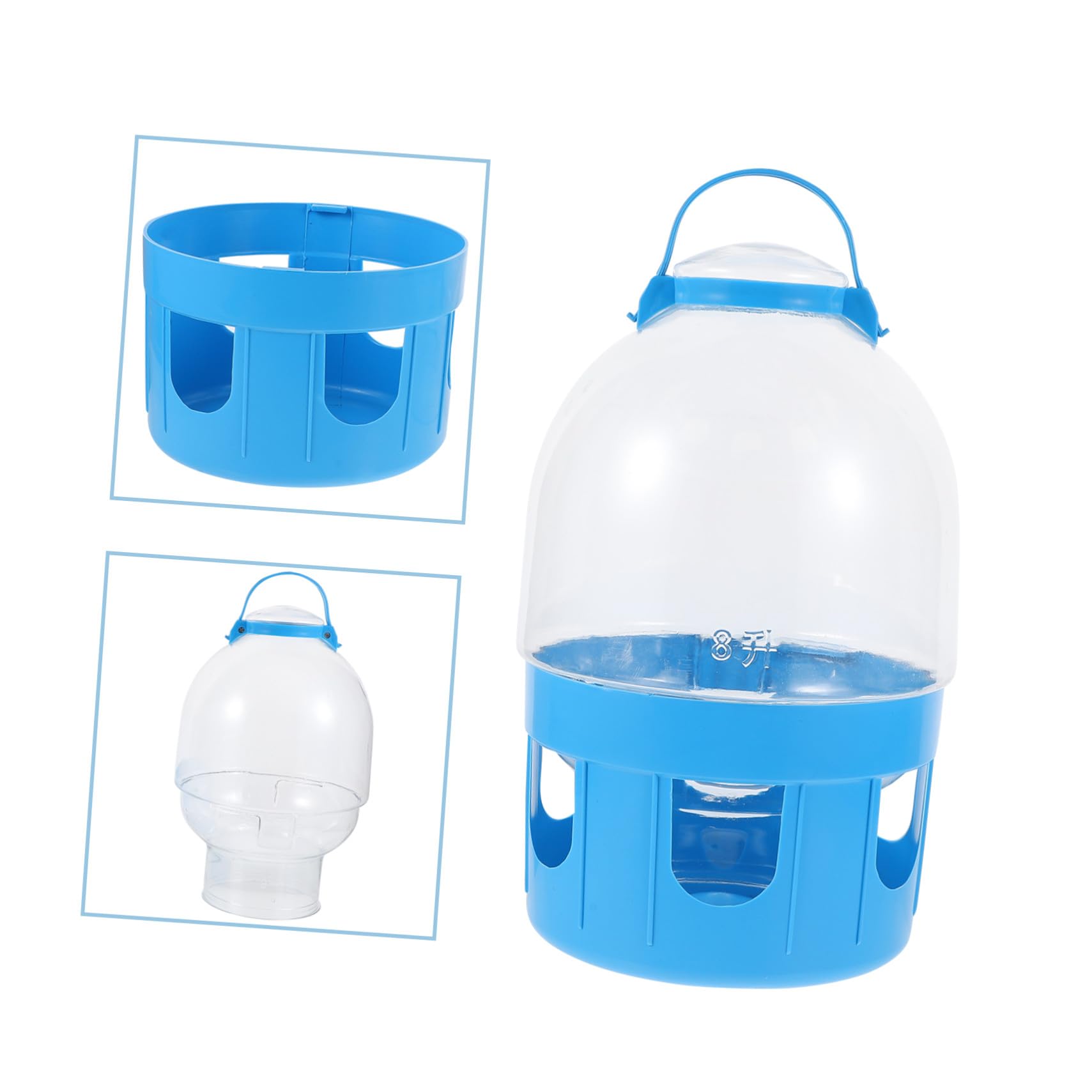 Wasserspender Zufällige Farbe aus PVC Tauben mit Großer Kapazität Abnehmbar und Einfach zu Bedienen für Vogeltränke und Heimdekoration