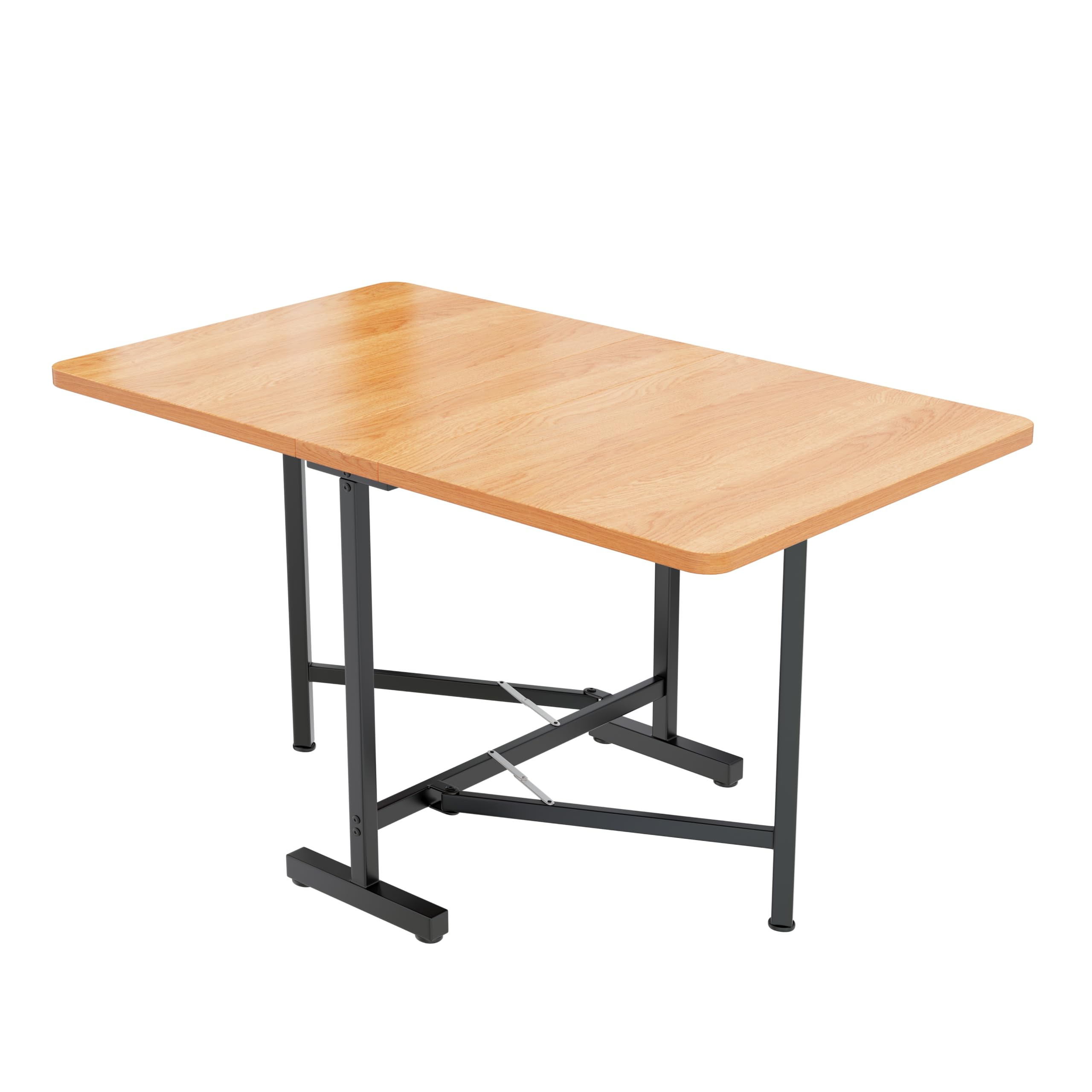 Mesa plegable de madera 120 x 80 x 75 cm, mesa de comedor extensible para 4-6 personas, mesa de cocina/comedor plegable, mesa extensible para espacios pequeños, cocinas, restaurantes