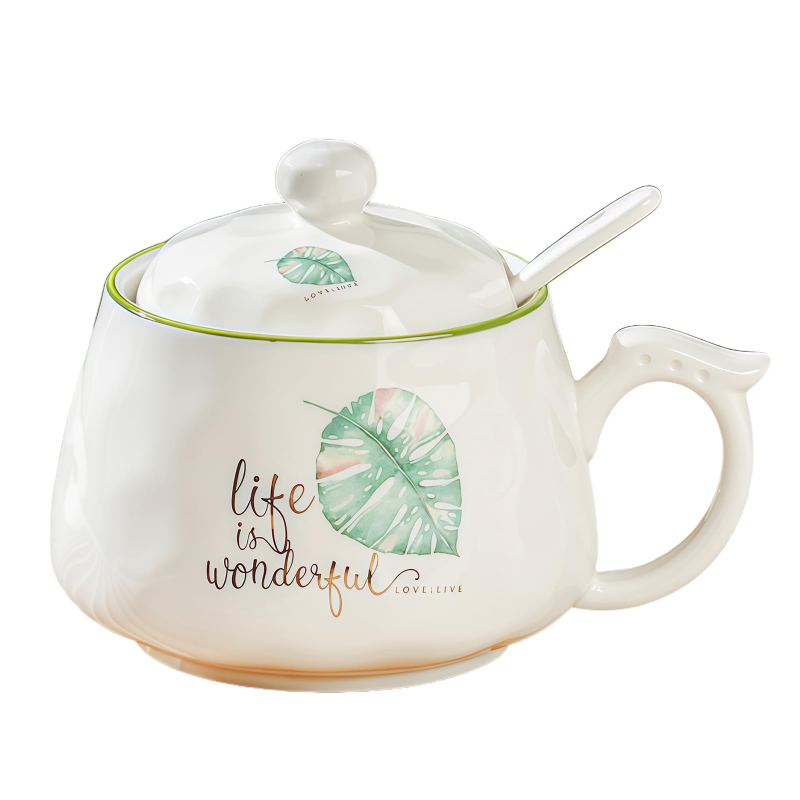 Jaamyears D Sugar Bowl With Li An Spoon 500Ml Sugar Holder With Handle