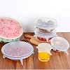 Silikon Streç Kapak Seti, Gıda Saklama Kabı Kapağı, Plastik, Çok Renkli, 6'lı Set, Elde Yıkanabilir