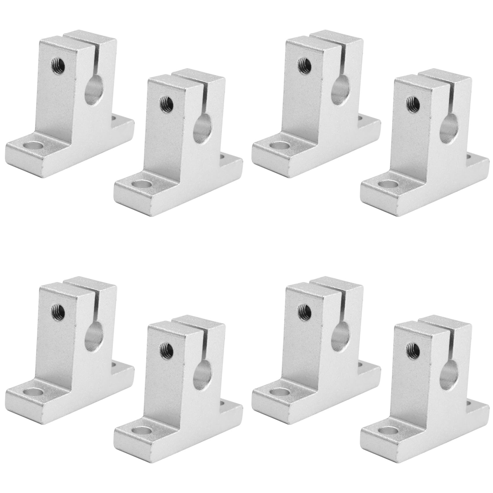 8 Pcs Linear Motion Rail Clamping Rod Rail Guide Support Shaft Bracket Coupling Mount SK8 8mm