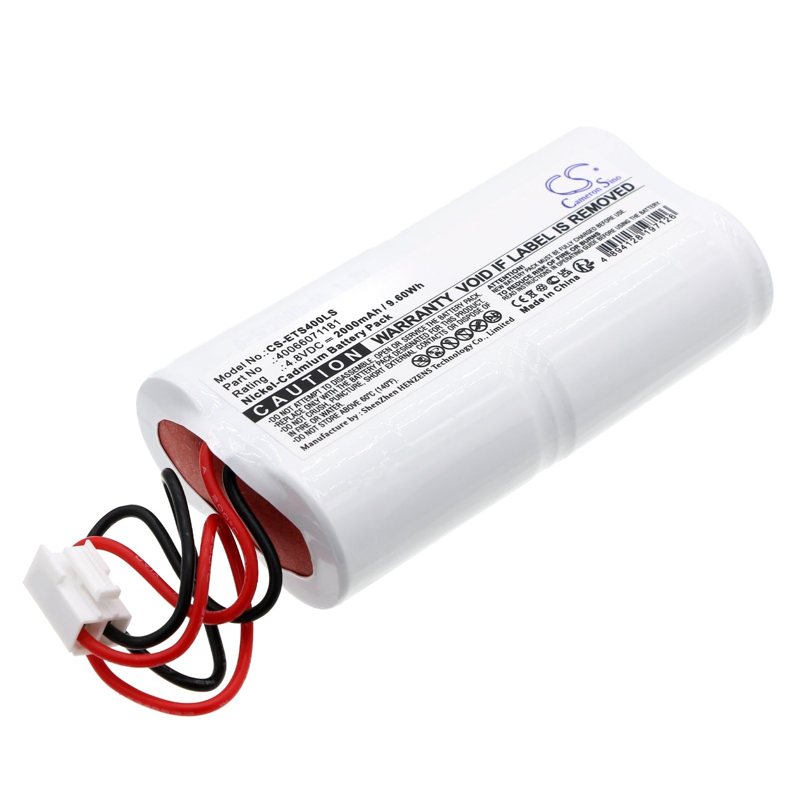 VI VINTRONS Battery for Eaton CEAG lamp, SV Euro 4 LED, SV Euro 4L LED, 40066071181,