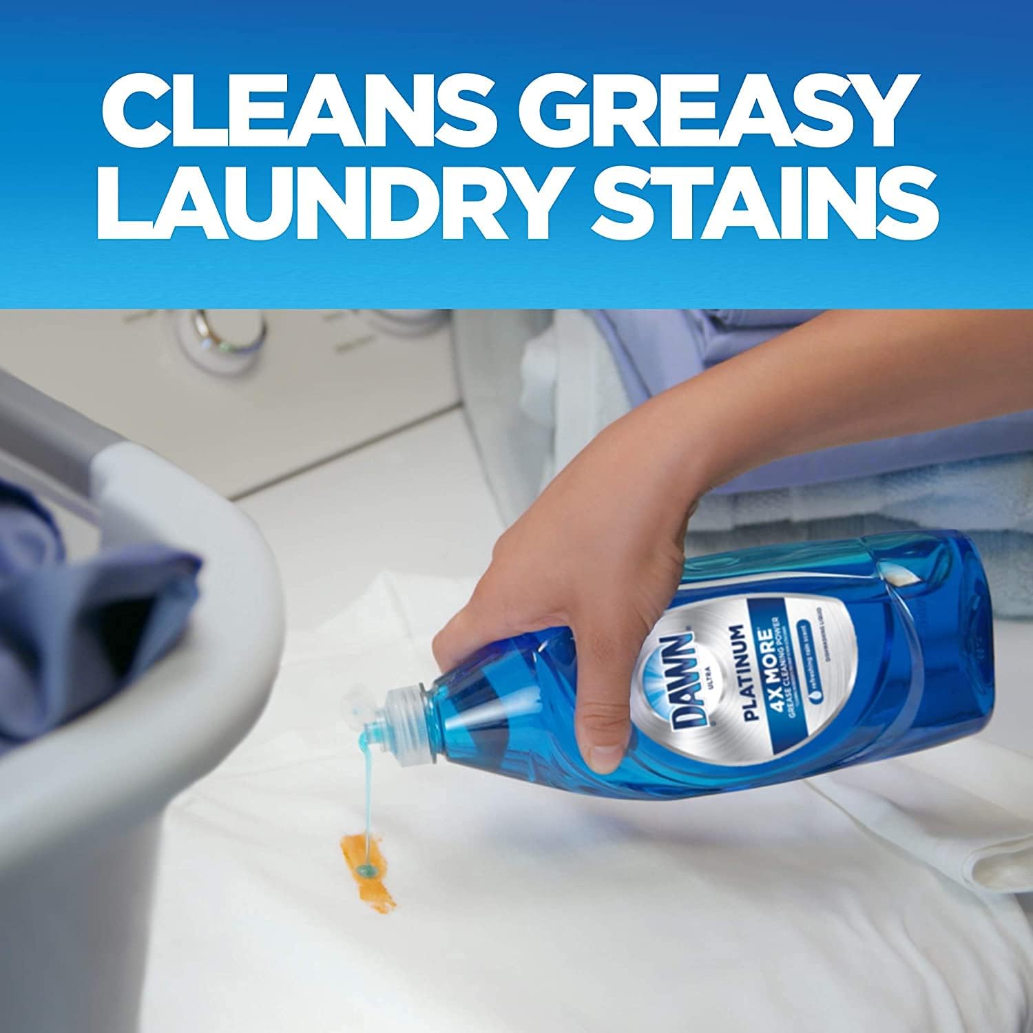 Dawn Dish Soap Platinum Dishwashing Liquid + Non-Scratch Sponges for Dishes, Refreshing Rain Scent, Includes 3x24oz + 2 Sponges (Packaging May Vary): Health & Personal Care