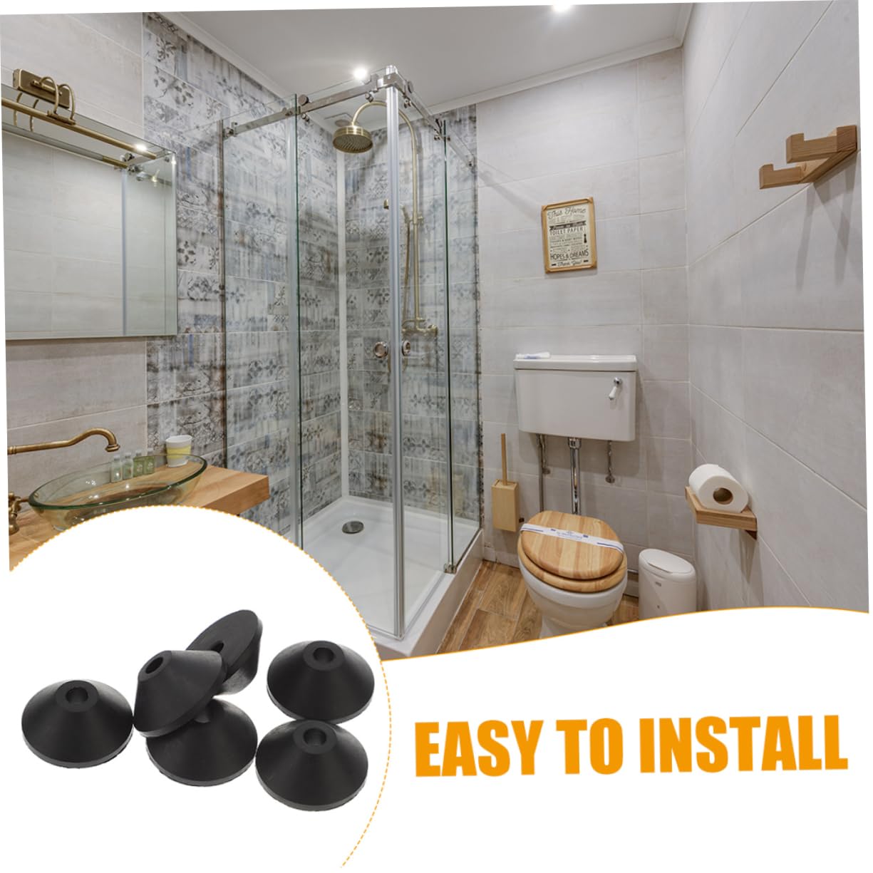 Veemoon 150pièces Rondelles Coniques Caoutchouc Pour Vis De Réservoir Wc Joints Étanches Pour Fixations De Toilettes Accessoires Et Faciles à Installer