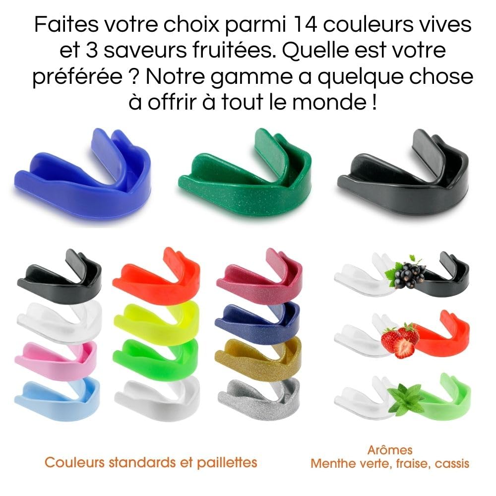 GAME GUARD - Protège-dents pour la boxe, le rugby, le hockey, le karaté, le taekwondo/protège dent pour enfant, junior de 8, 9, 10, 11, 12 ans. Approuvé CE - Protège leurs dents et leurs