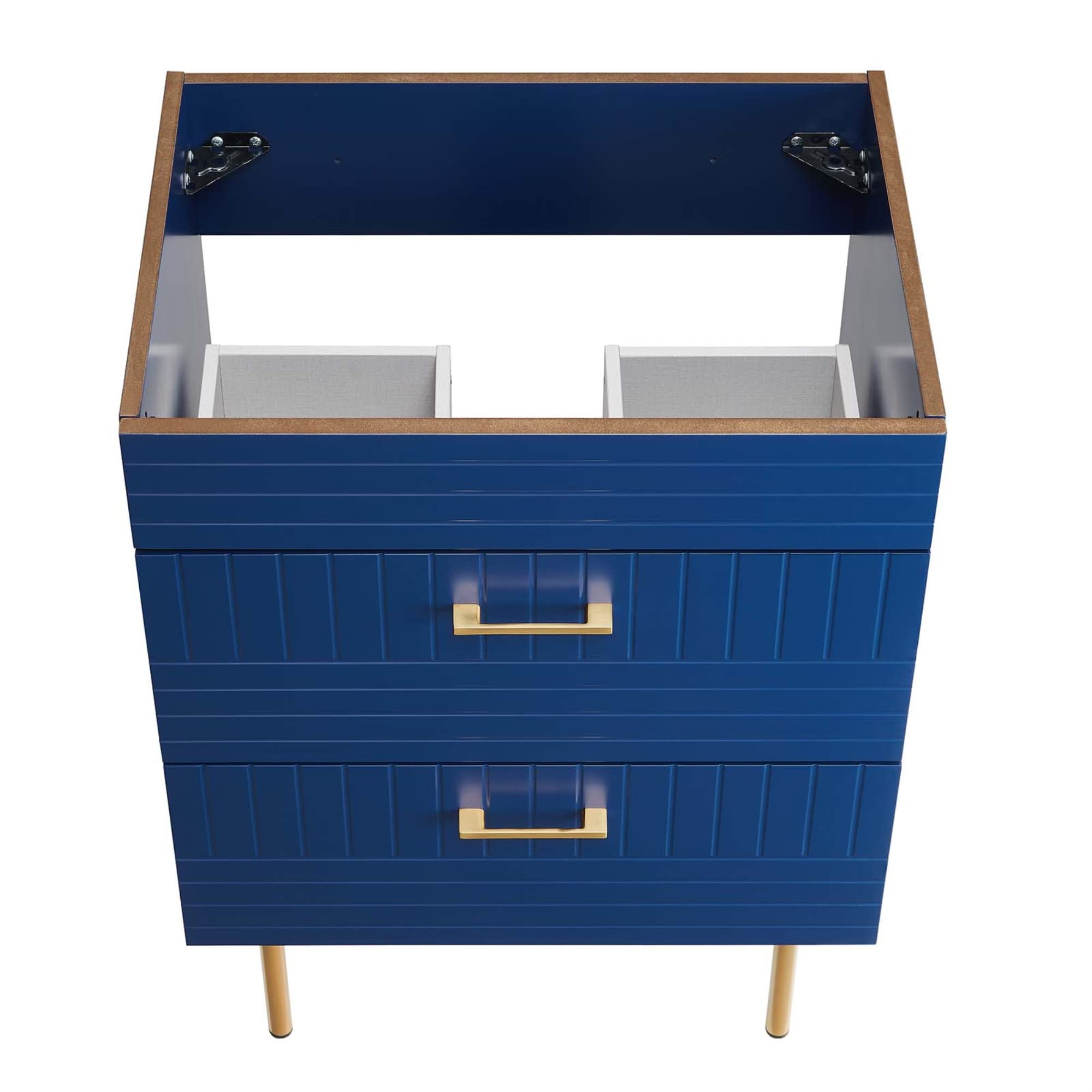 Modway Daybreak 23.5" Particleboard MDF Wood and Metal Bathroom Vanity in Blue