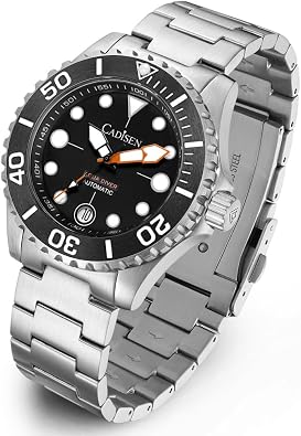 CADISEN Men Watches Mechanical Automatic 100M Waterproof Brand Luxury Stainless Steel Watch Homage