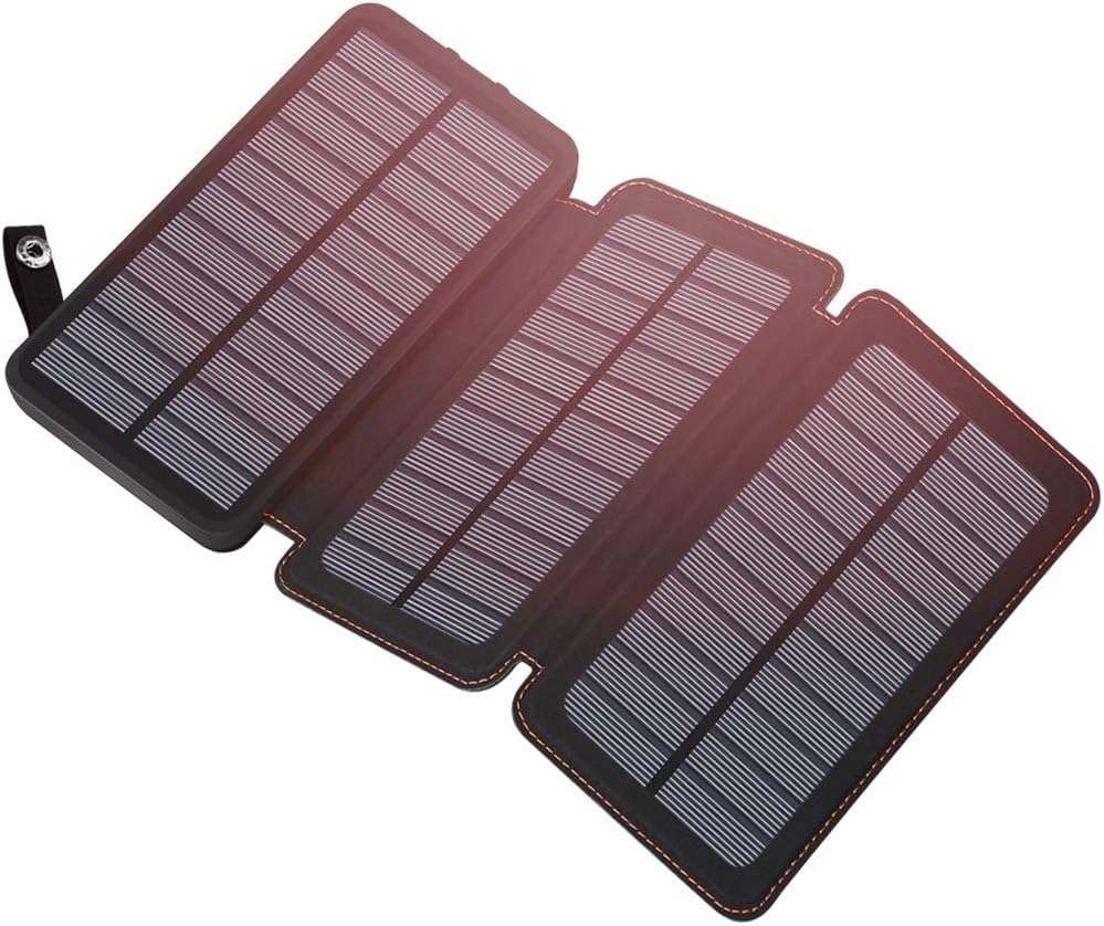 ADDTOP Solar Charger 24000mAh Outdoor Portable Charger External Battery Pack Waterproof Power Bank for iPhone, iPad, Samsung, Smartphone and Tablet