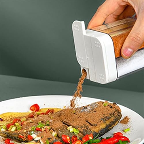 Miniatura 4 de ZHUHW - Caja de condimentos para cocina botella de pimienta sal y azúcar contenedor de comino polvo de especias tarro de almacenamiento con