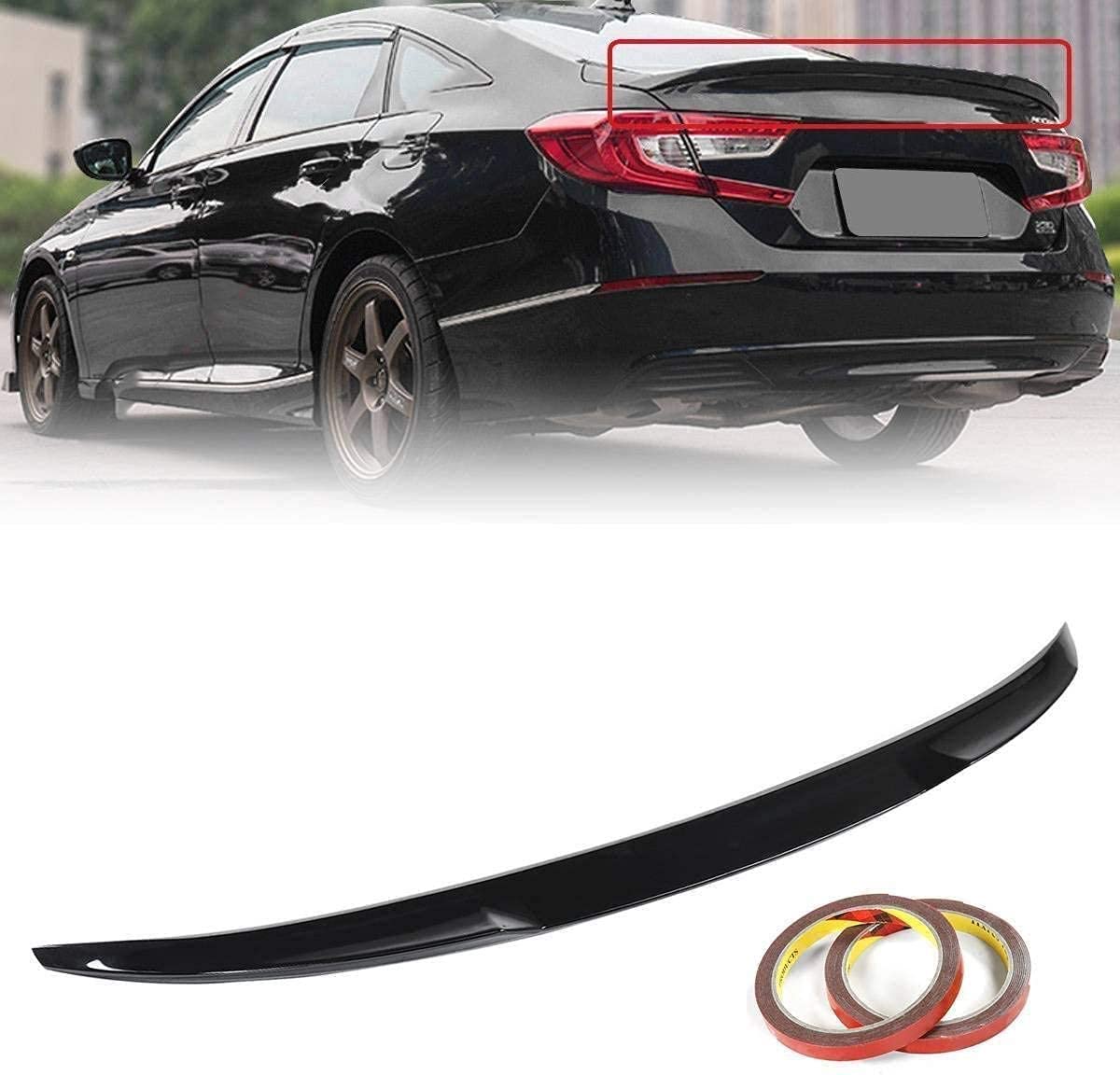 DAJIJI Trunk Spoiler ABS Carbon Fiber ColorBlack Car Rear Wing V-Type  Spoiler Fit For Honda Fit For Accord 10.For JDM 2018 2019 Lip Spoiler  Strips : Amazon.co.uk: Automotive